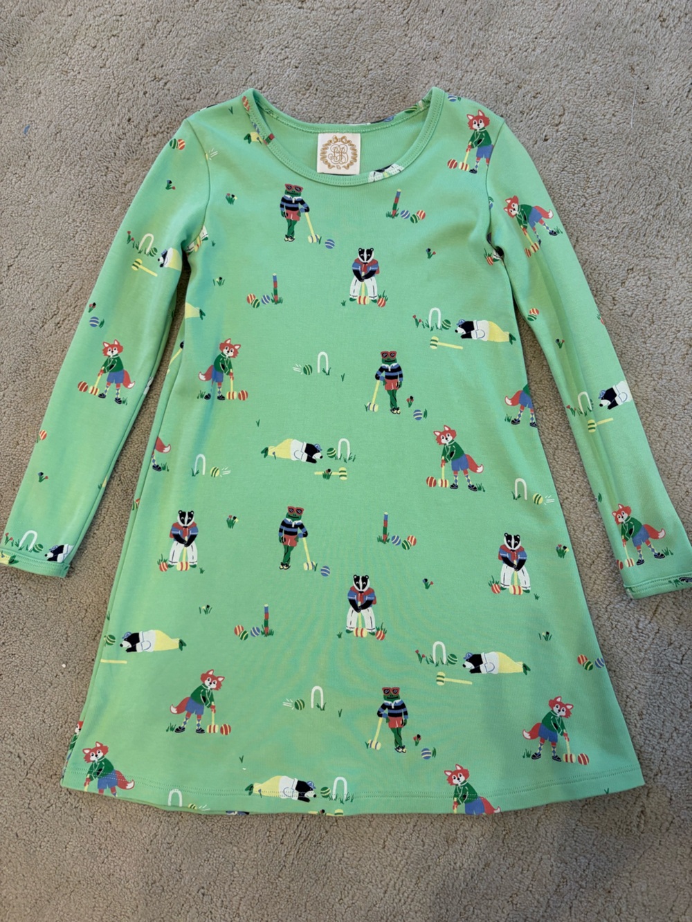 The Beaufort Bonnet Company TBBC Long Sleeve Polly Play dress Girls size 8